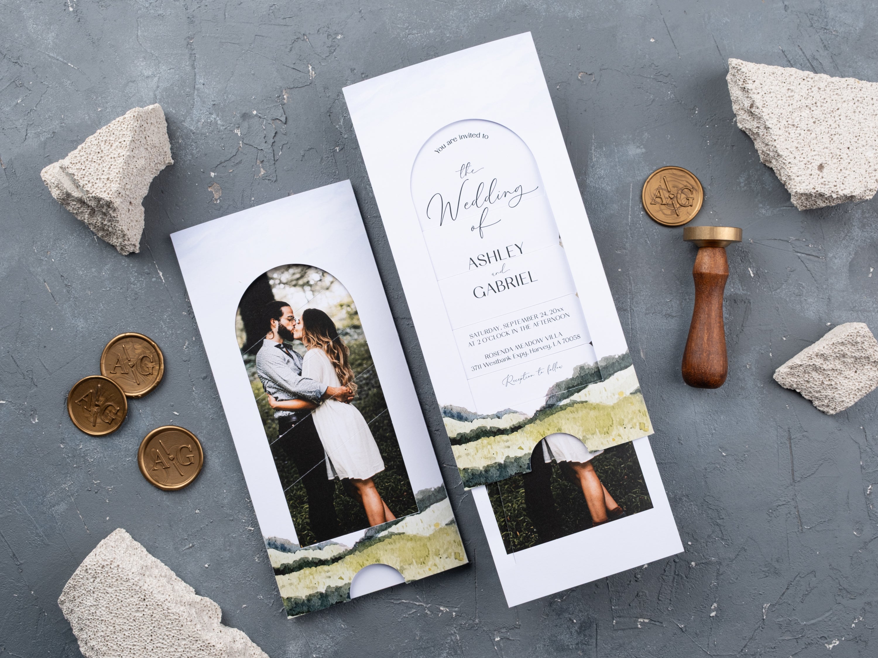 Sliding Wedding Invitations