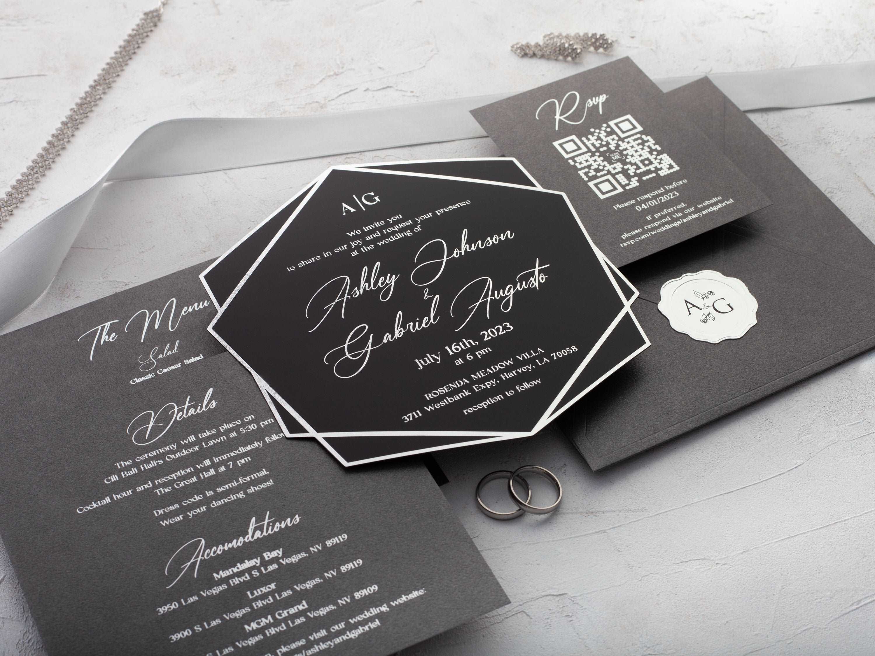 Geometric Wedding Invitations