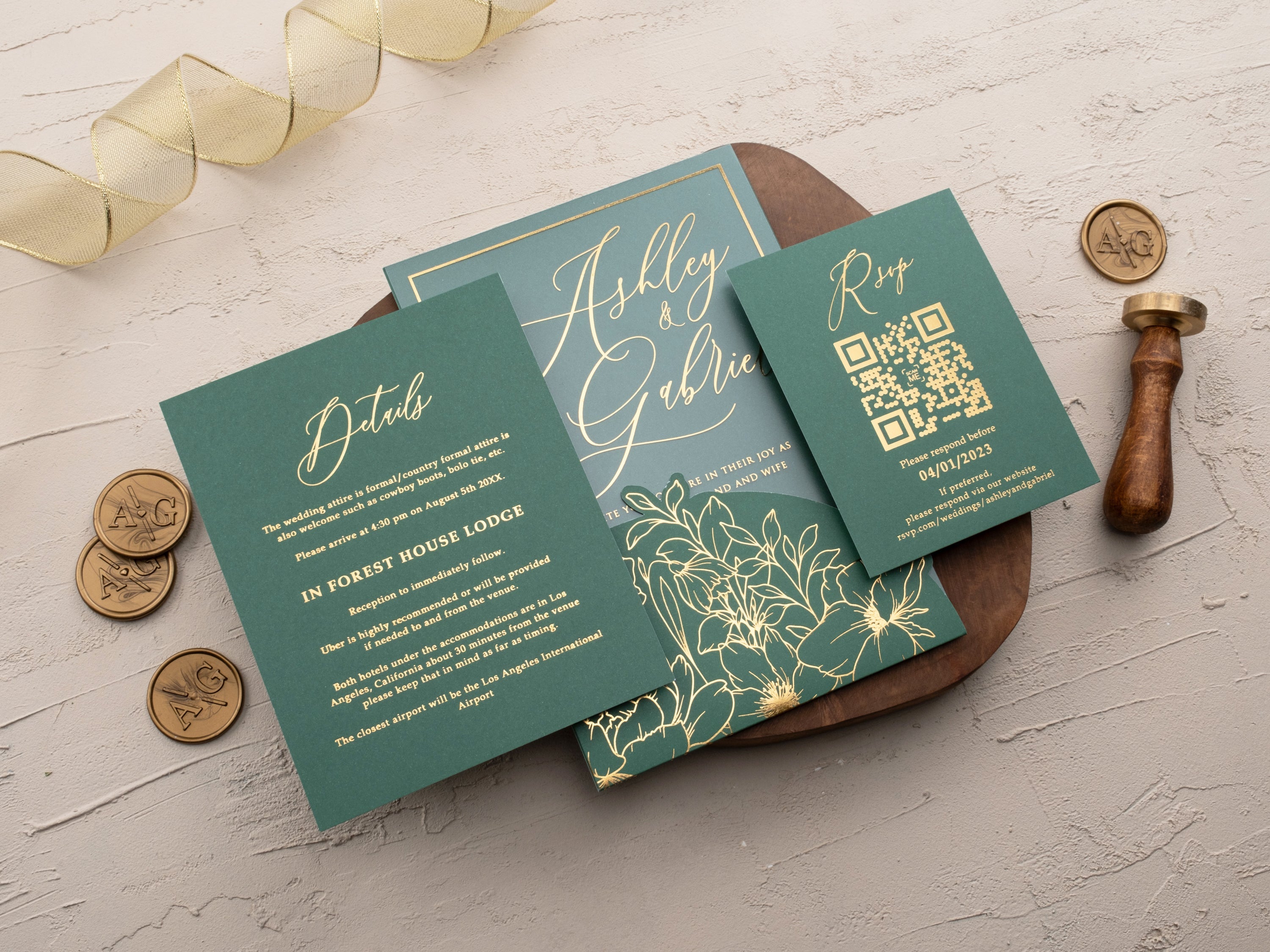 Flat Wedding Invitations