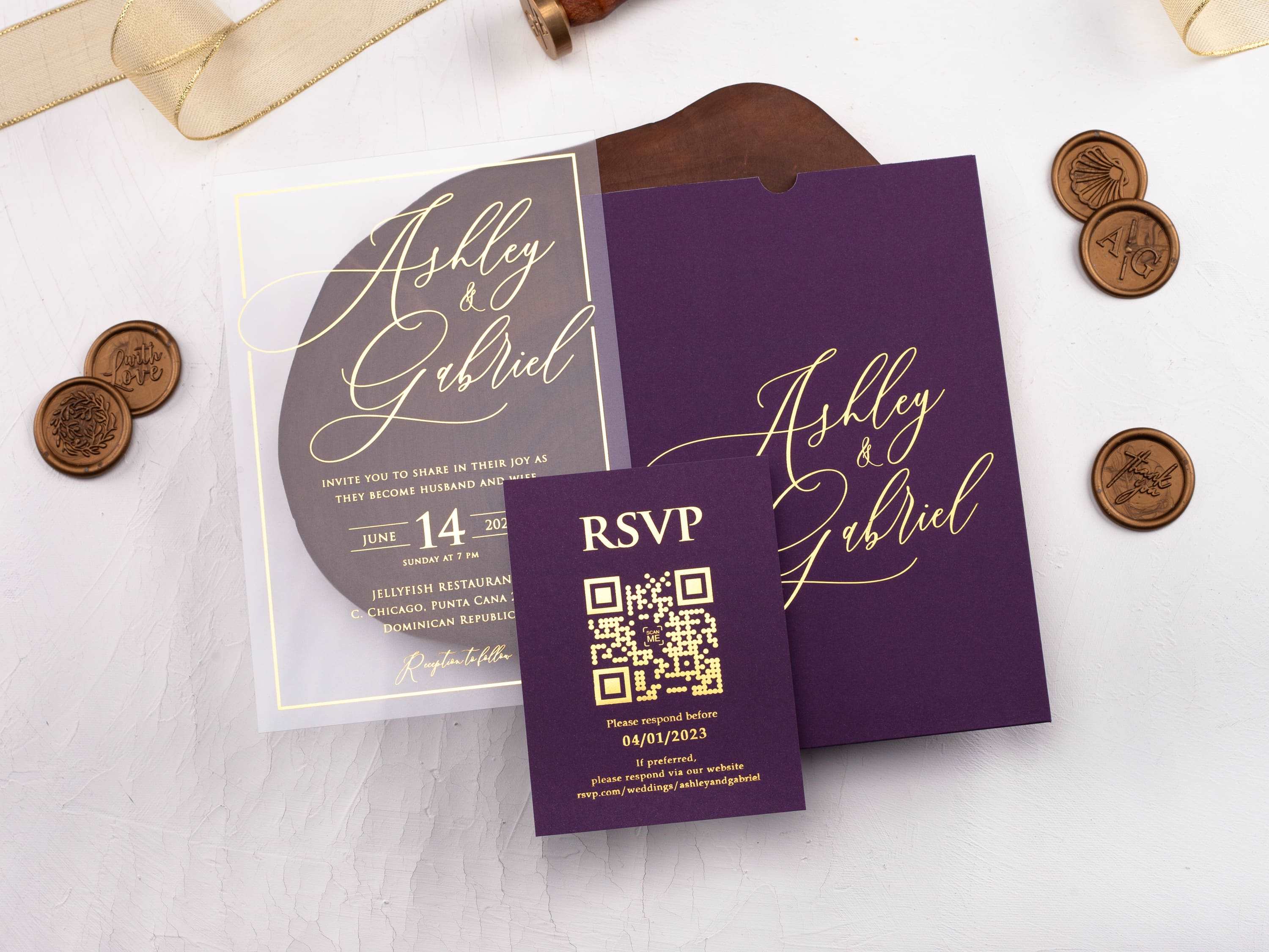 Purple Wedding Invitations