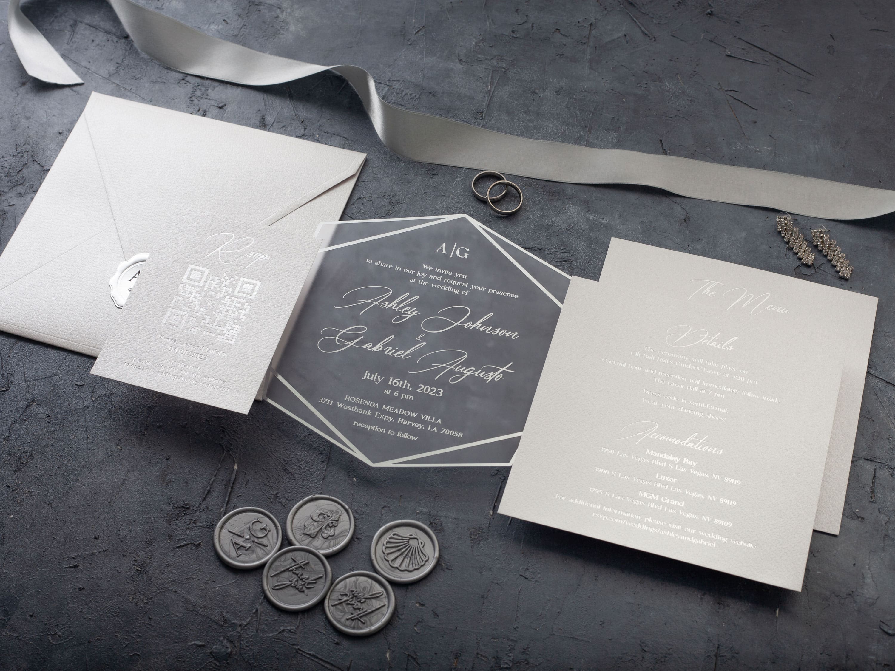 White Wedding Invitations
