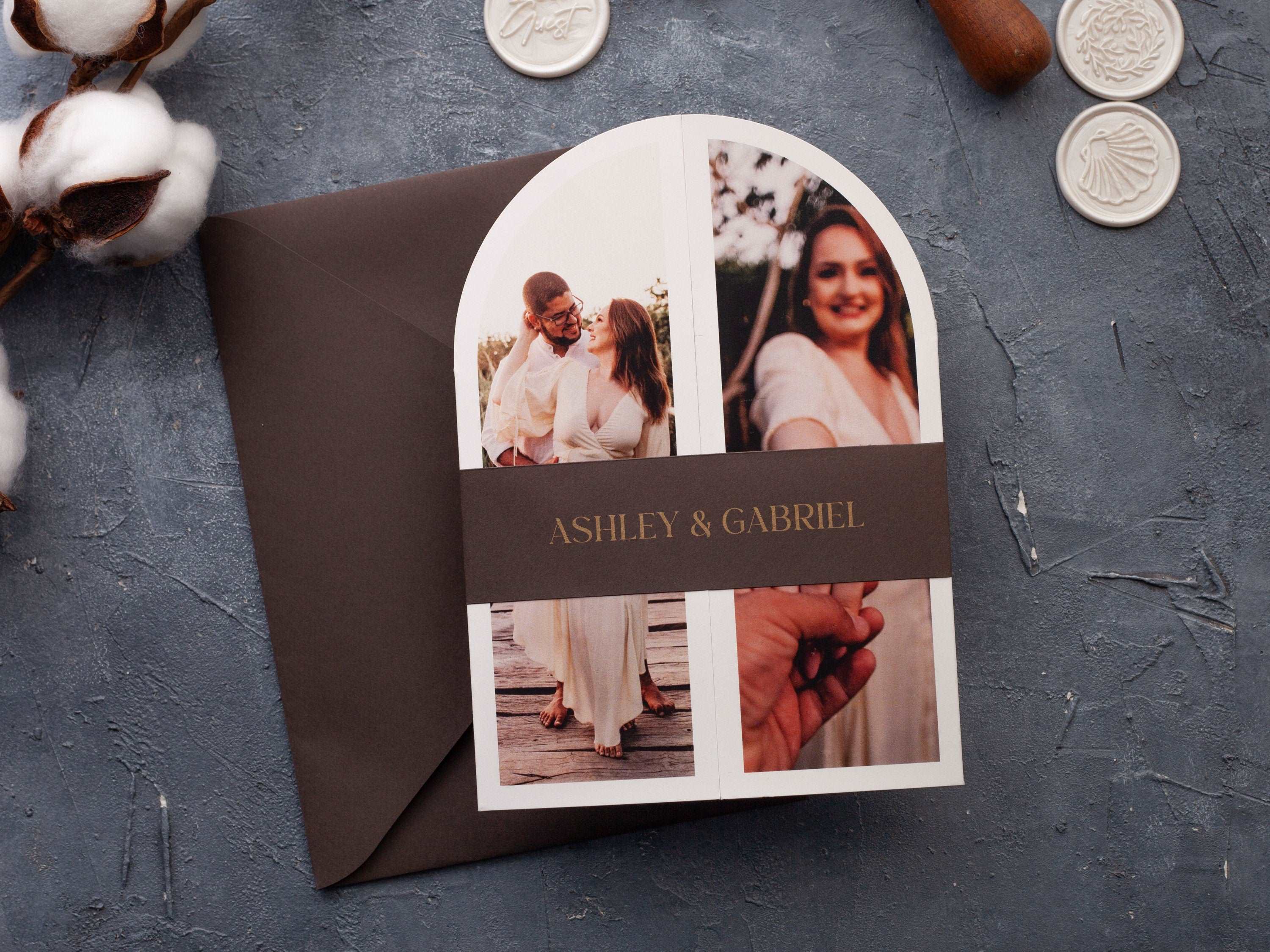 Arch Save the Date Card with Photo