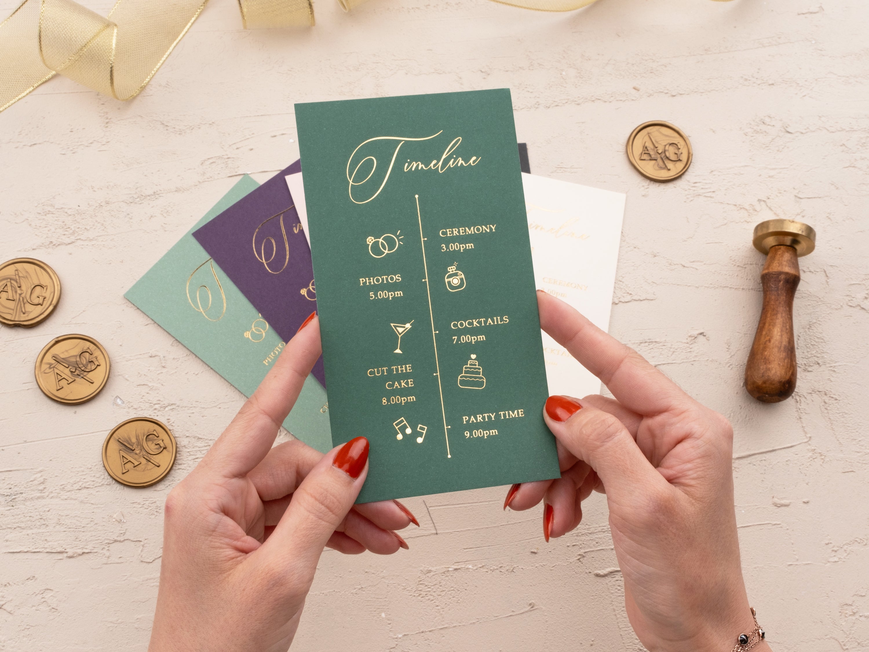 Personalized Wedding Itinerary / Timeline Card