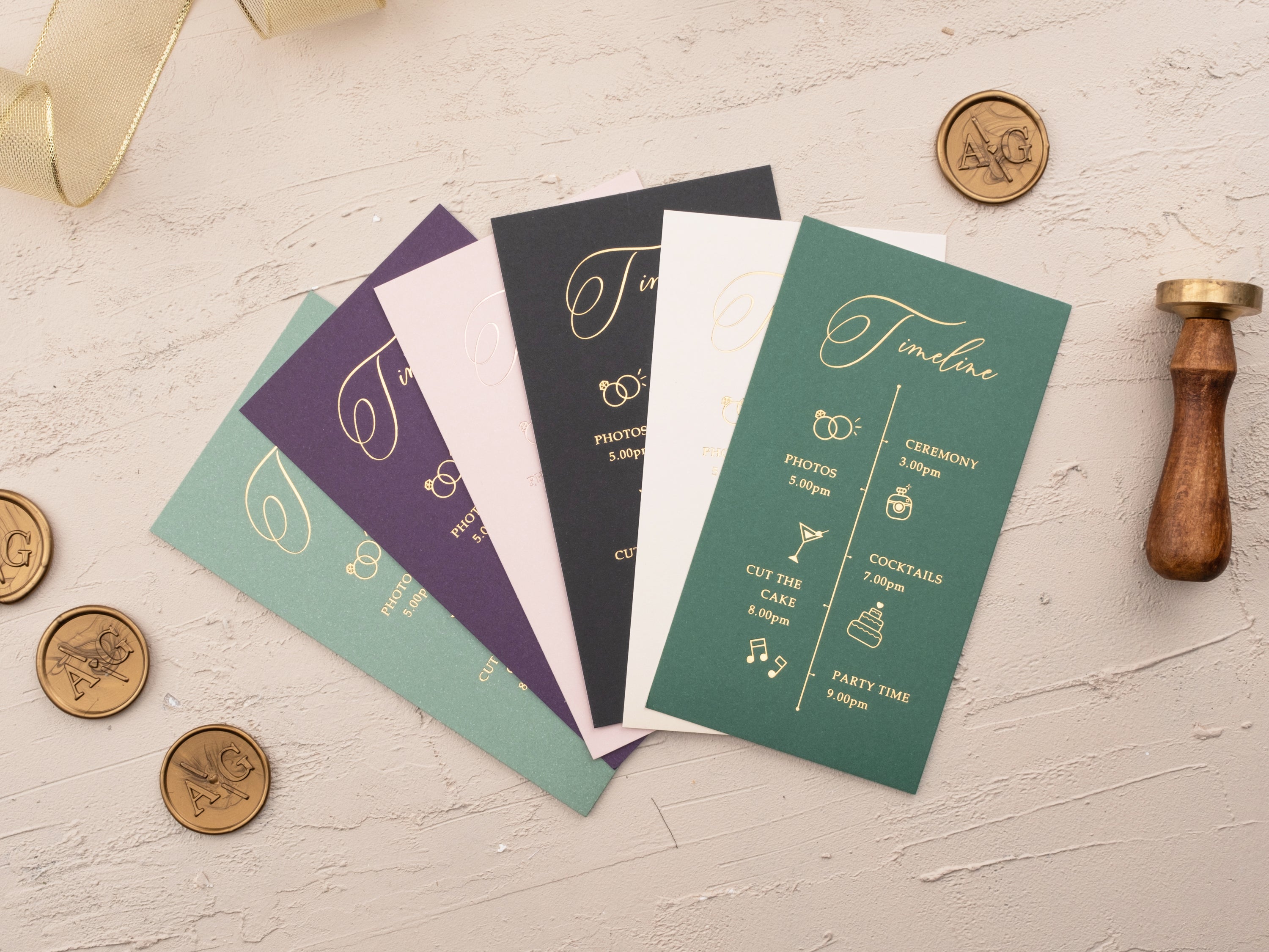 Personalized Wedding Itinerary / Timeline Card