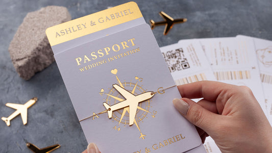 Passport Style Destination Wedding Invitation