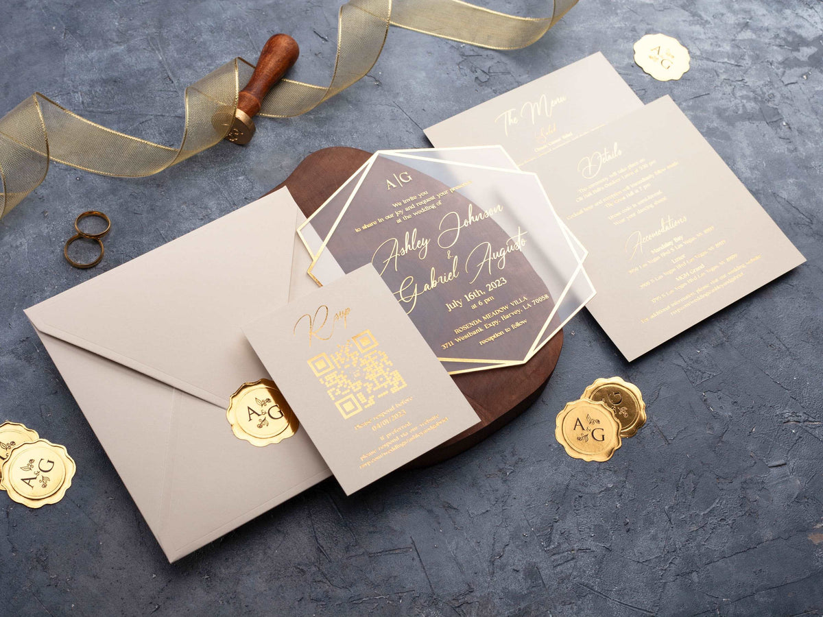 Ivory Wedding Invitations | Timeless Cream Elegance