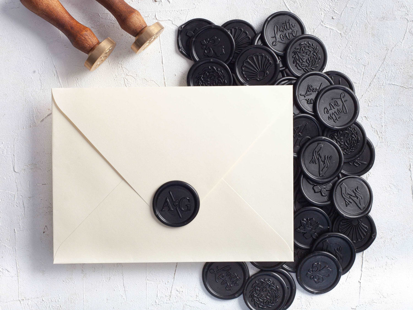 Elegant Black Wax & Seal for Your Wedding Invitations