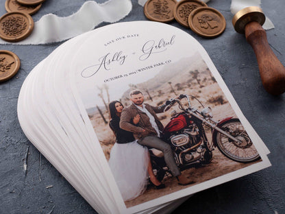 Arch Save the Date Card with Photo