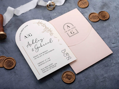 Minimal Arch Wedding Invitation