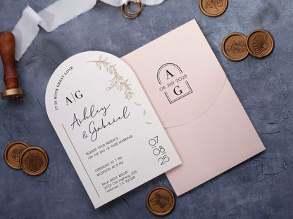 Minimal Arch Wedding Invitation