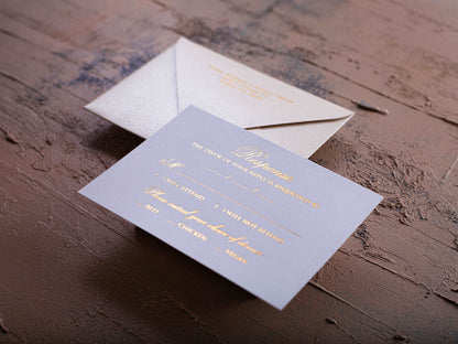 Classic Rsvp Card with Rsvp Envelope and Return Address