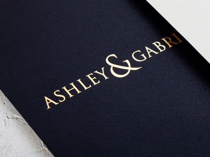 Stylish Black and Gold Wedding Invitation